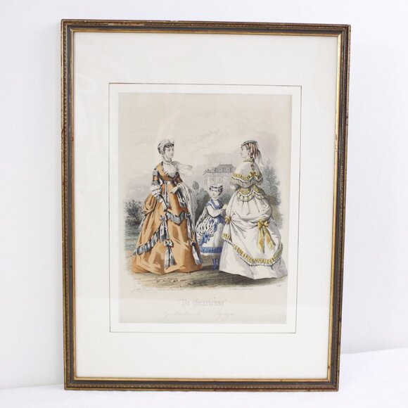 1900s Fashion Print De Gracieuse, Geillustreerde Aglaja no. 896 hand coloured - Picture 1 of 7